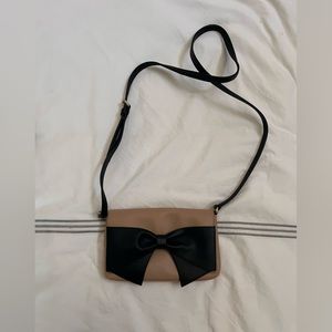 Kate Spade Crossbody Bag w/ Bow - Nude & Black